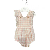 Babidu Baby Girl Pink Gingham Ruffle Shortie